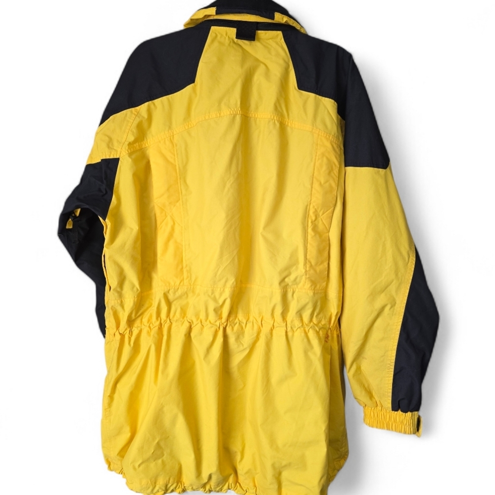 Vintage 90's Nordica Classic Ski Jacket Men's XXL Yellow Black Nylon Winter Coat - Picture 2 of 13